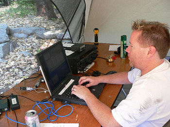 N6KJ working CW at HF2
